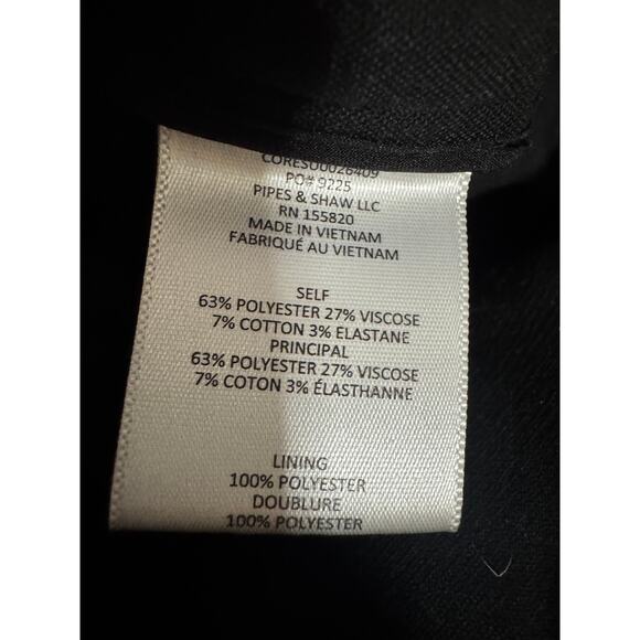 Veronica Beard Black Slim Ankle Pants – Size 6 Flat Front with Silver Buttons - Picture 6 of 7